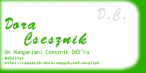 dora csesznik business card